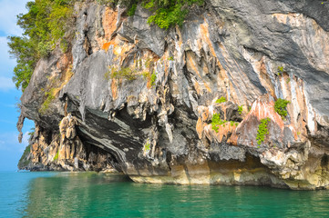 Tropical karstic island in Phang Nga Bay