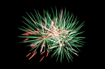 multicolor fireworks on black background