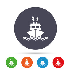 Fototapeta na wymiar Ship or boat sign icon. Shipping delivery symbol.