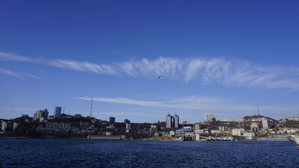 Бухта Золотой Рог. Владивосток. Россия.