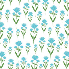 cute flower garden decorative pattern vector illustration design