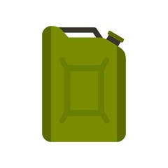 Flask for gasoline icon, flat style