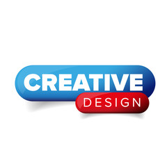 Creative Design button vector