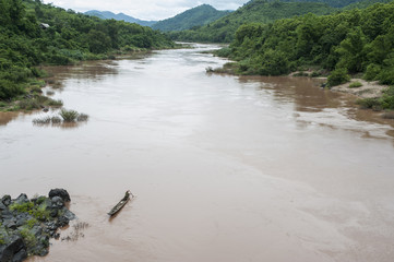 paddling boat in the River
