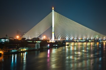 Fototapeta na wymiar Rama8 bridge thailand