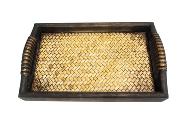 Wooden weave in White Background
