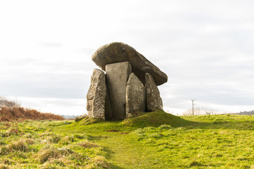 Trethevy Quoit megalithic tomb in Cornwall