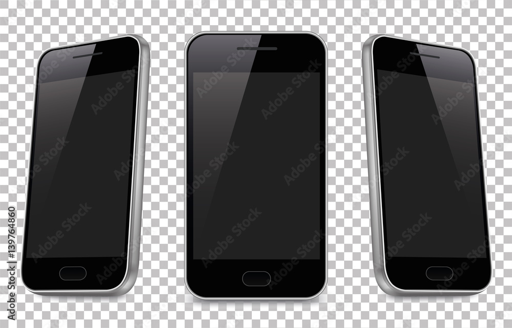 Aufkleber smartphone realistic to isolate background - vector.
