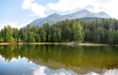 A small lake by St Moritz, Switzerland