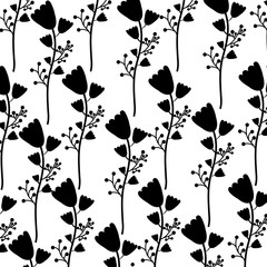 cute flower garden decorative pattern vector illustration design