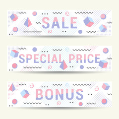 Vector Set Geometric Pattern, Flyers and Banners