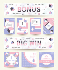 Vector Set Geometric Pattern, Flyers and Banners