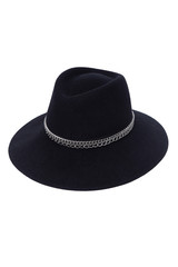 Isolated black wool hat on white background fashion style