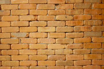 Stock Photo - Grunge Red yellow beige tan fine brick wall texture background