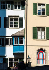 Classic city architecture of Switzerland street view