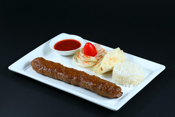 Adana kebab. Turkish barbecue.