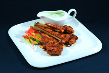 Meat dish. Ribs.