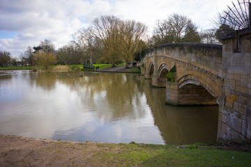 Fototapeta na wymiar Waters in a local park in England.