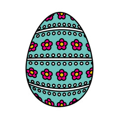 happy easter egg painted vector illustration design