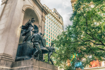  NEW YORK CITY, USA : Memorial James Gordon Bennet - was the founder, editor and publisher of the...