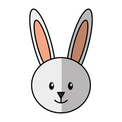 cute rabbit character icon vector illustration design