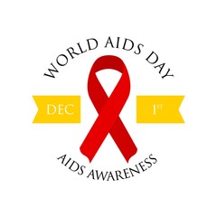 World Aids day. Aids awareness campaign poster