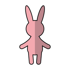 cute rabbit character icon vector illustration design