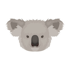 Koala icon in cartoon style isolated on white background. Realistic animals symbol stock vector illustration. © pandavector