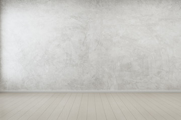 Empty room with concrete wall background in modern house, Interior of new home - 3D rendering
