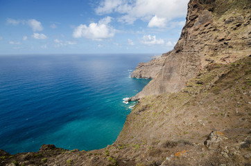 Fototapeta na wymiar Tenerife landscape. Teno cliffs in north Tenerife island, Canary islands, Spain.