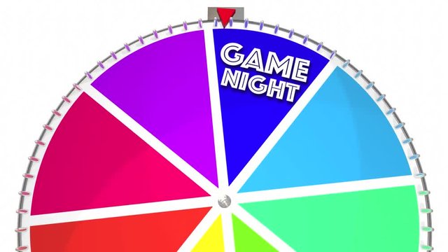 Game Night Show Wheel Spinning Fun Playing 3d Animation
