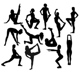  Exercise and Stretching, art vector design