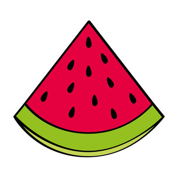 watermelon fresh fruit drawing icon vector illustration design