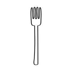 fork kitchen cutlery isolated icon vector illustration design