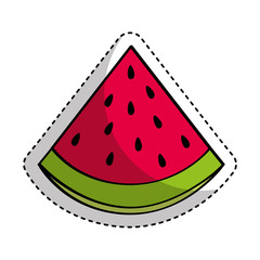 watermelon fresh fruit drawing icon vector illustration design