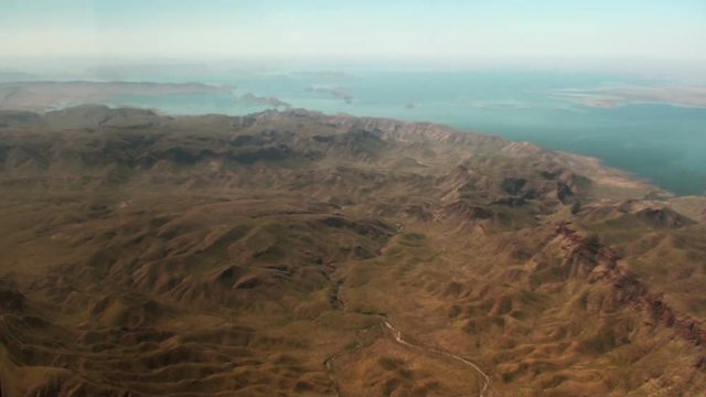 Scenic flight over the lake argyle in australia