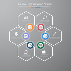 Infographic Elements with business icon on full color background  process or steps and options workflow diagrams,vector design element eps10 illustration