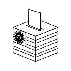election day uruguay urn vector illustration design