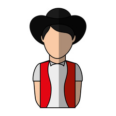 man with custome typical switzerland vector illustration design