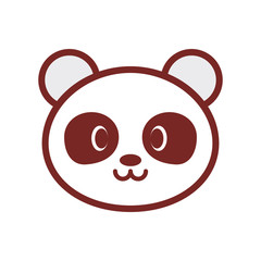 cute panda face image vector illustration eps 10