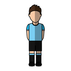 uruguayan player soccer icon vector illustration design