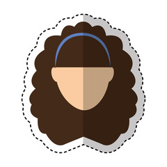 cute woman avatar character vector illustration design