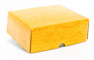 Cardboard wood texture box for storage delivery shipment or moving