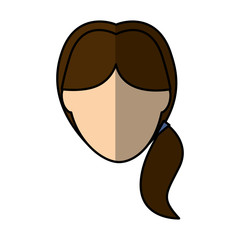 cute woman avatar character vector illustration design