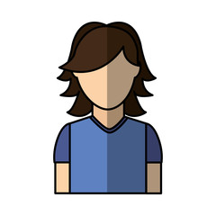 young man avatar character vector illustration design