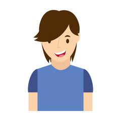 young man avatar character vector illustration design