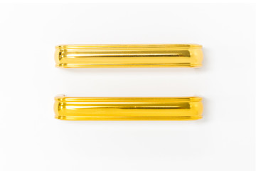 Furniture Handles gold on white background