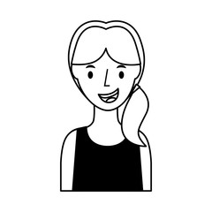 cute woman avatar character vector illustration design