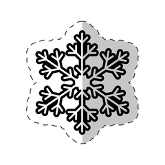 snowflakes winter symbol cut line vector illustraiton eps 10
