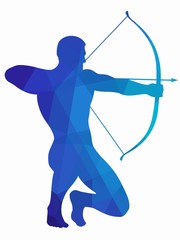 archer silhouette, vector drawing